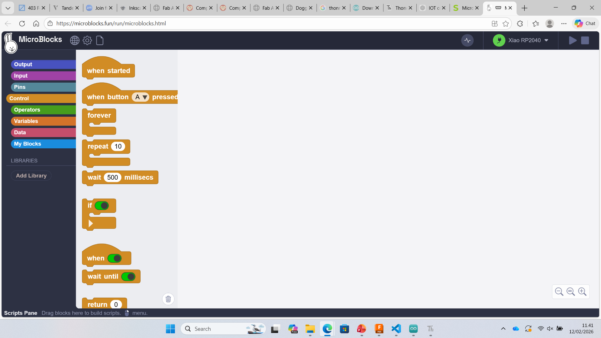 USB connection dialog